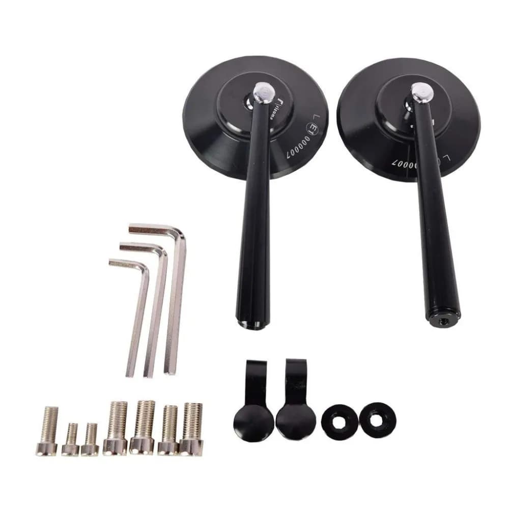 CNC Aluminium Round Anti Glare CNC Handle bar Mirrors for Motorcycles